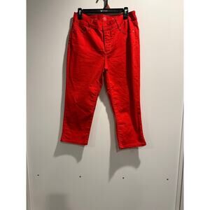 St John’s Bay Red Capri Pants Women’s Size 8 Stretch Casual